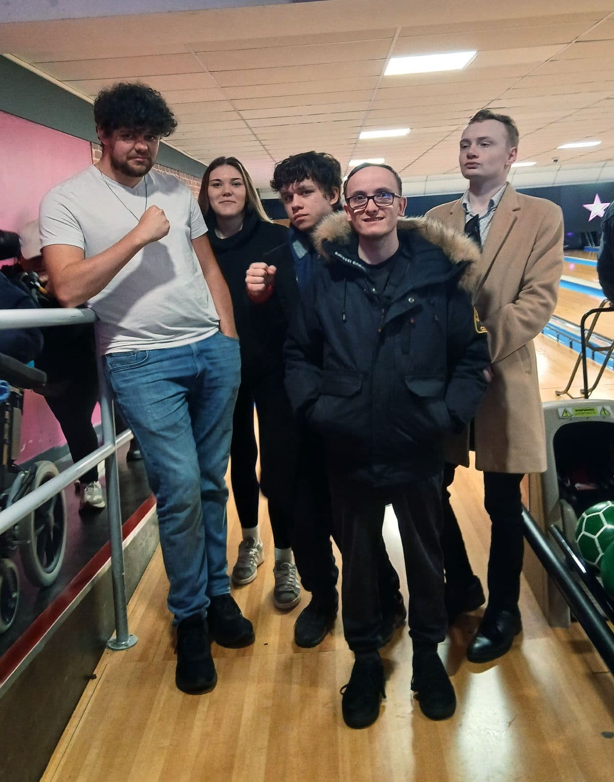 Momentum members at the bowling alley