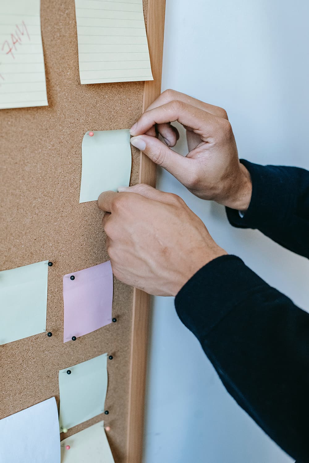 Planning with a pin board